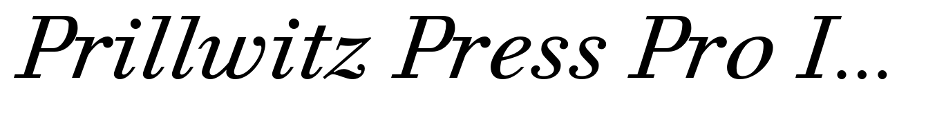Prillwitz Press Pro Italic